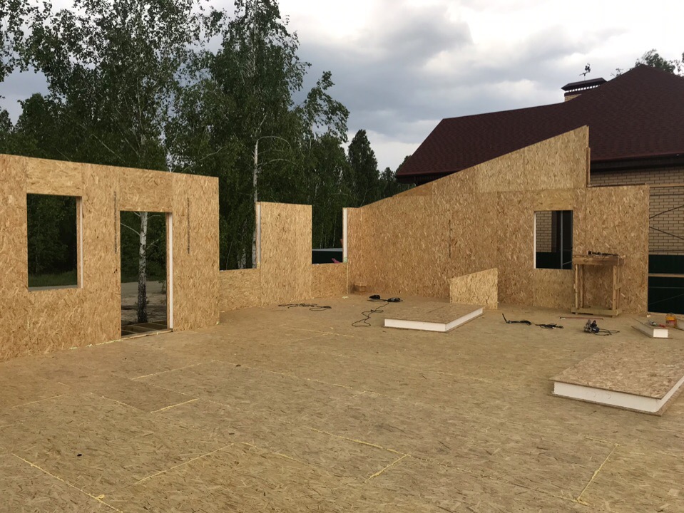 Процесс строительства дома в п.Малиновка
